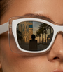Designerskie okulary przeciwsłoneczne z transparentną oprawką i filtrem UV400 Olivia