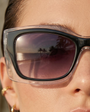 Designerskie okulary przeciwsłoneczne z transparentną oprawką i filtrem UV400 Olivia