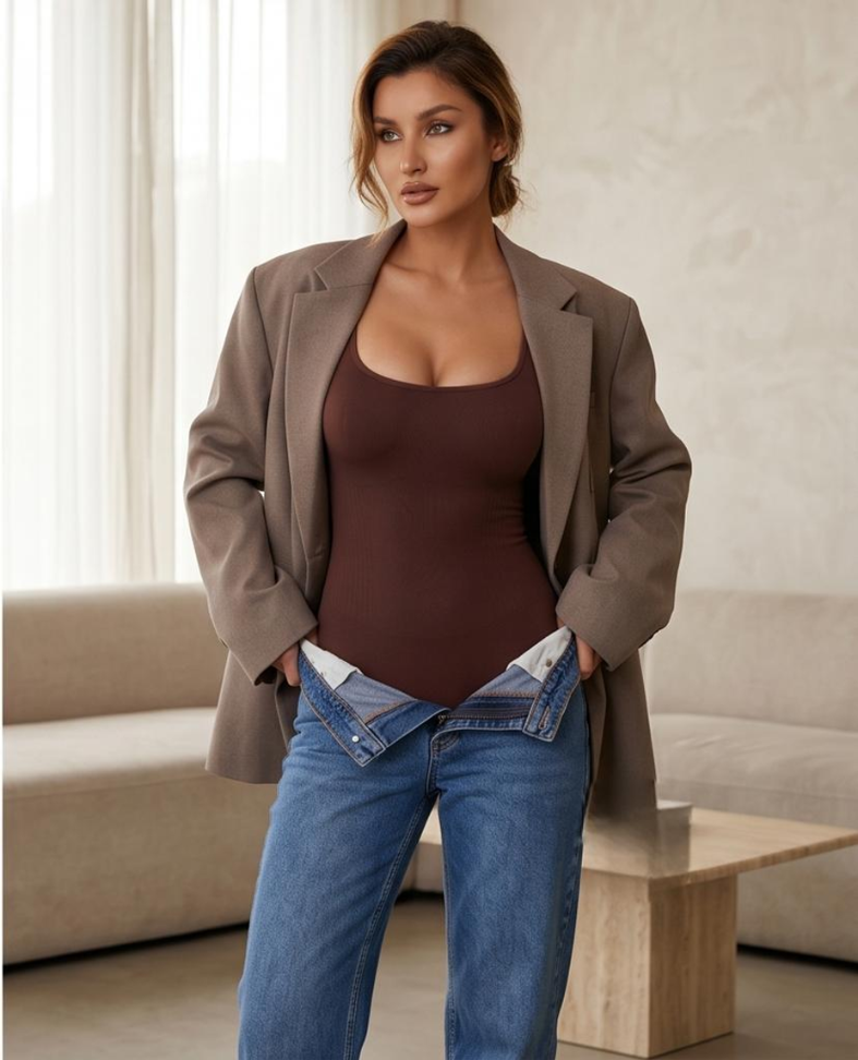 Body modelujące z szortami wygładzające sylwetkę Latrisha