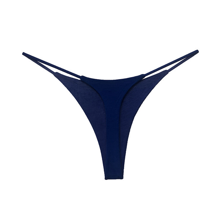 Stringi damskie z cienkimi paseczkami eleganckie i wygodne Inyong Granatowy