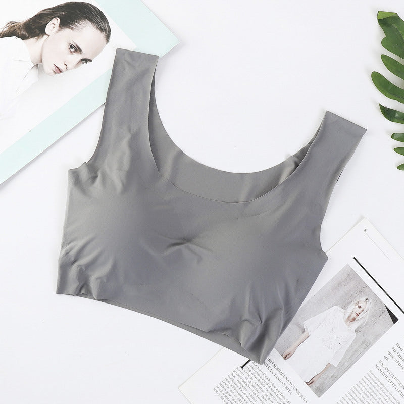 Biustonosz bezszwowy push-up z usztywnieniem Haruko Szary