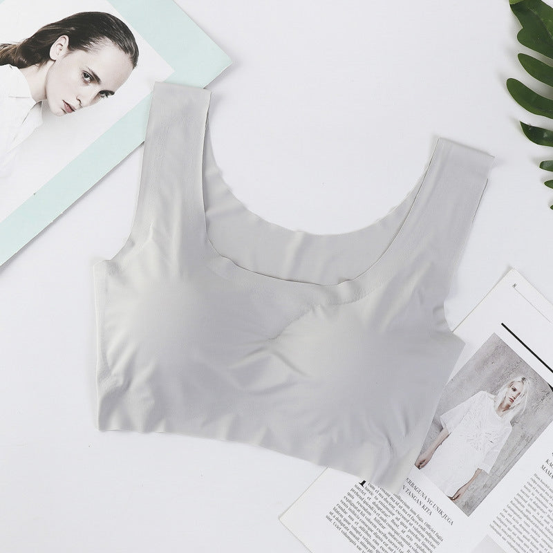 Biustonosz bezszwowy push-up z usztywnieniem Haruko Szary2