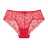 Majtki brazyliany z delikatnej koronki Bertina Czerwony