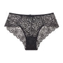 Majtki brazyliany z delikatnej koronki Bertina Czarny