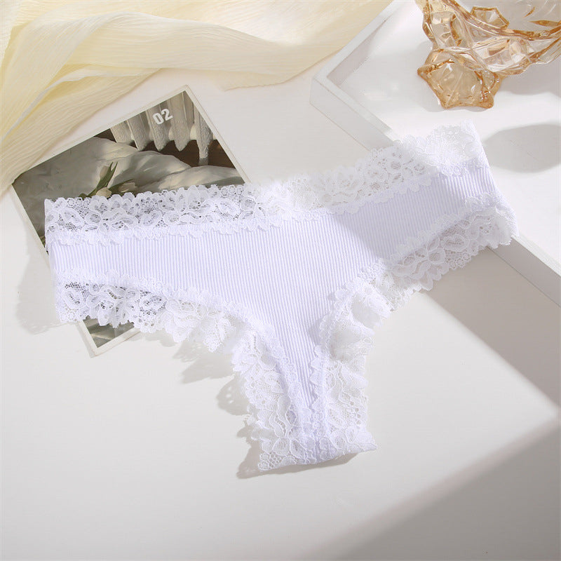 Figi z koronką na co dzień Georgica Biały