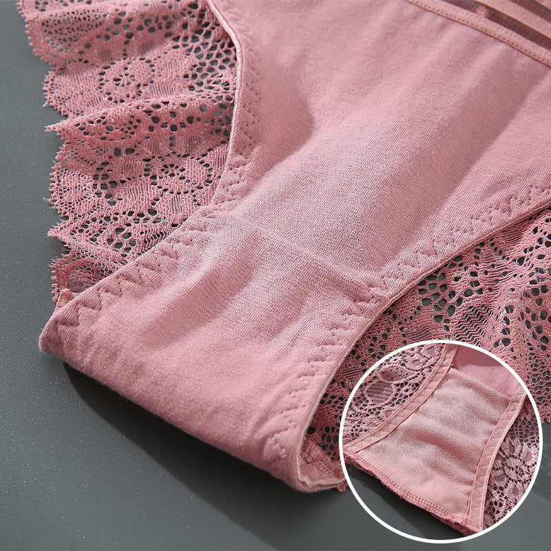 Majtki bezszwowe z szerokim pasem i koronką Dobrita