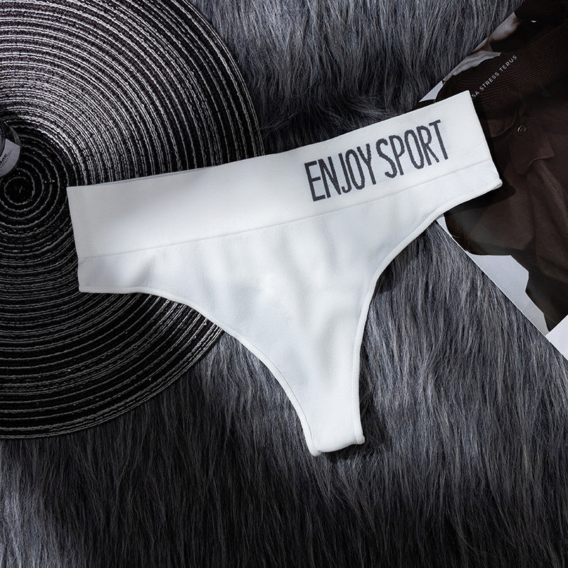 Figi brazyliany sportowe z elastycznym pasem Neige Biały