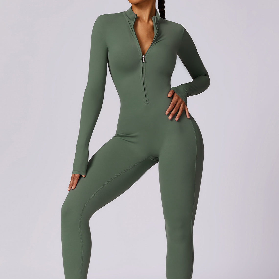 Kombinezon sportowy z elastycznym zamkiem na trening i fitness Dael