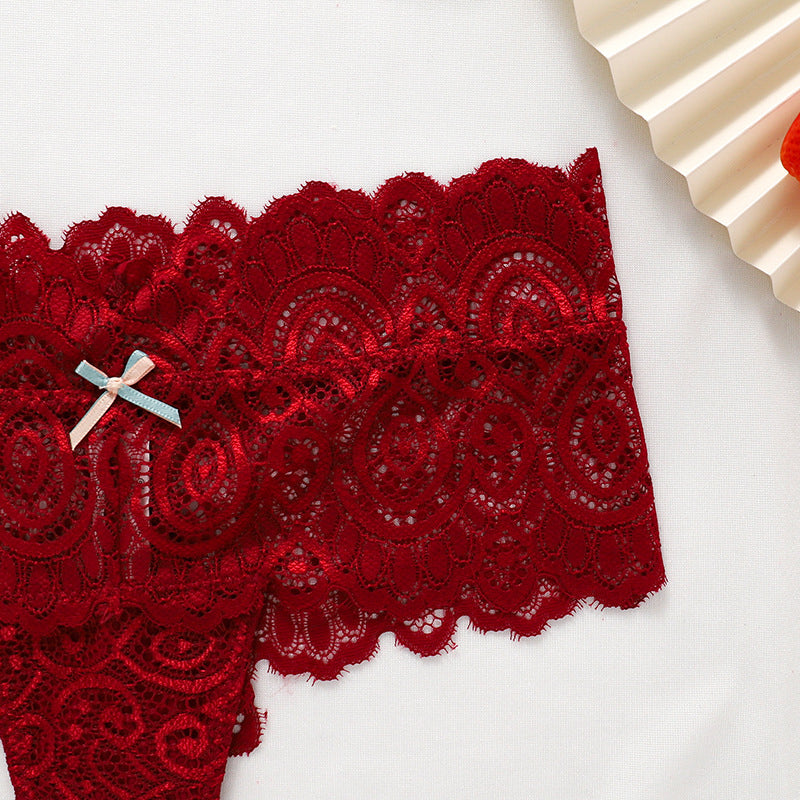 Stringi koronkowe z szerokim pasem na co dzień i okazje Chandrima