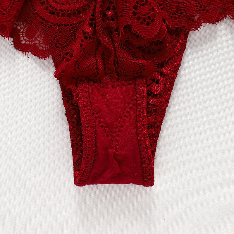 Stringi koronkowe z szerokim pasem na co dzień i okazje Chandrima