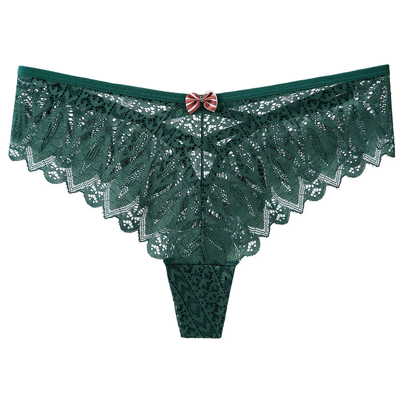 Figi koronkowe z kokardką na specjalne okazje Wita Zielony