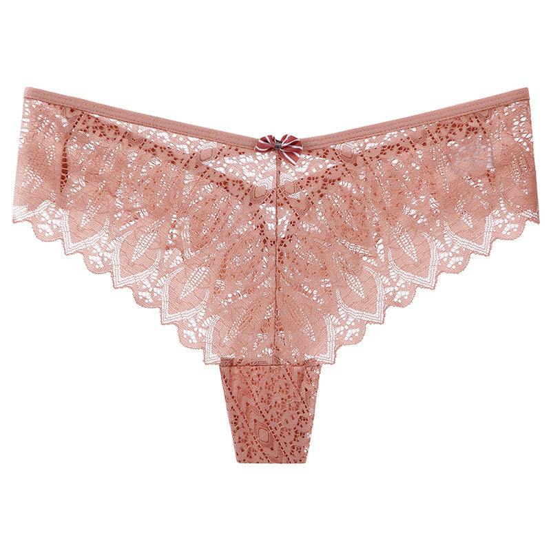 Figi koronkowe z kokardką na specjalne okazje Wita Czerwony