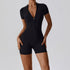 Body sportowe z krótkimi nogawkami i zamkiem dla aktywnych Gulseren
