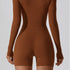 Body sportowe z elastycznego materiału z zamkiem błyskawicznym Sylviane