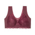 Biustonosz z szerokimi ramiączkami i koronkową wstawką na co dzień Vala Bordowy