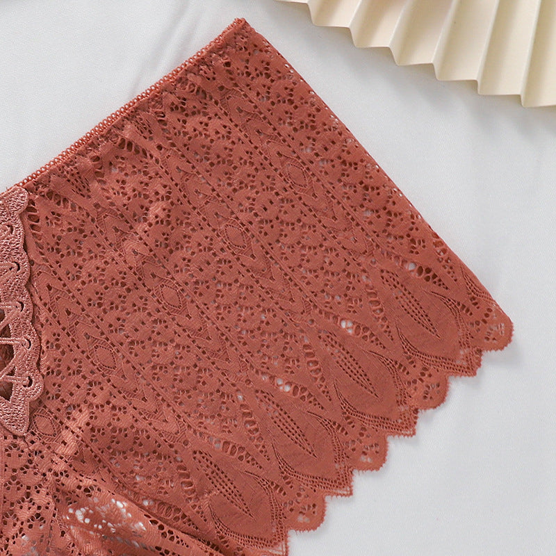 Majtki koronkowe z sznurowaniem eleganckie na co dzień Aylin