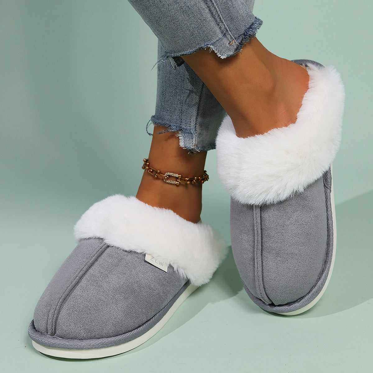 Kapcie domowe ocieplane z miękką wyściółką Shalanda