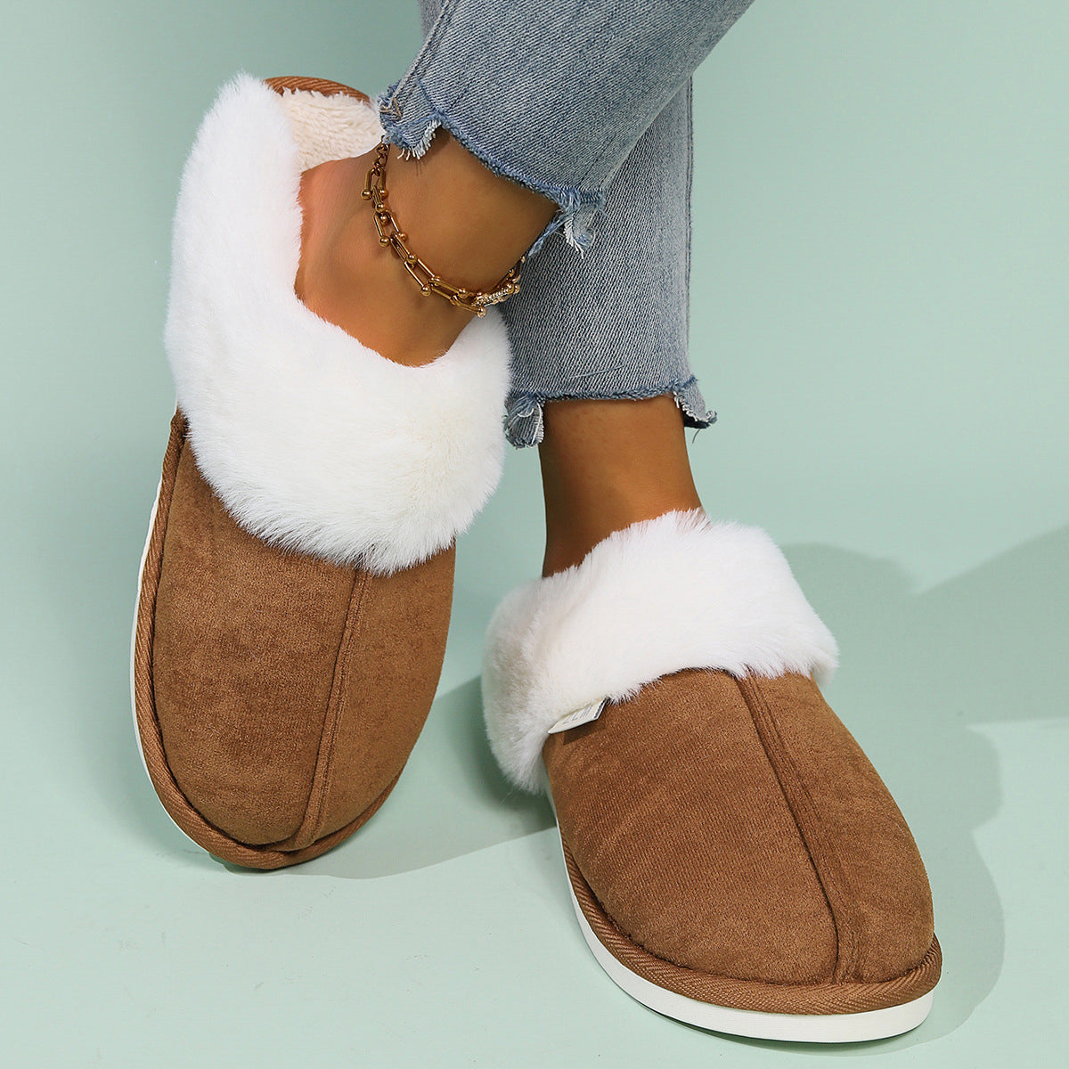 Kapcie domowe ocieplane z miękką wyściółką Shalanda