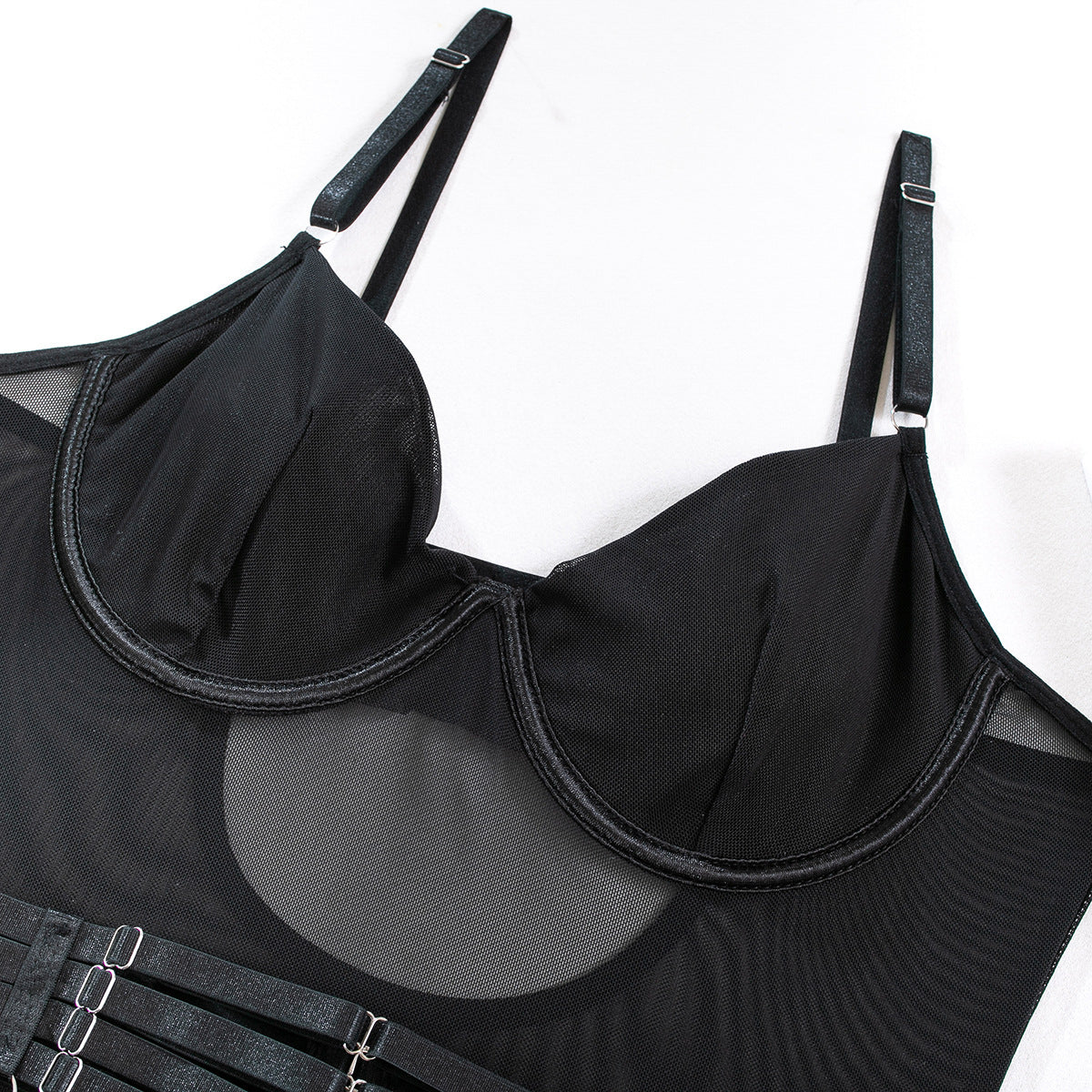 Body z pasem do pończoch i rękawiczkami na romantyczne wieczory Orelia