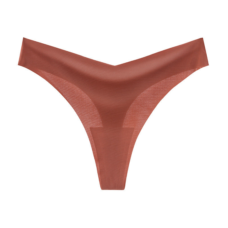 Stringi bezszwowe z obniżonym stanem do codziennego noszenia Tiffie Brązowy