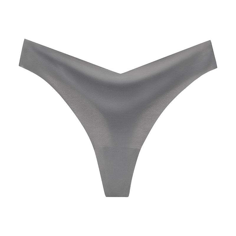 Stringi bezszwowe z obniżonym stanem do codziennego noszenia Tiffie Szary