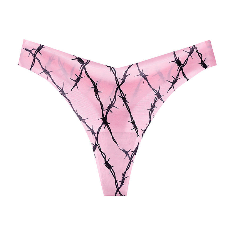 Stringi bezszwowe z obniżonym stanem do codziennego noszenia Tiffie Różowy2