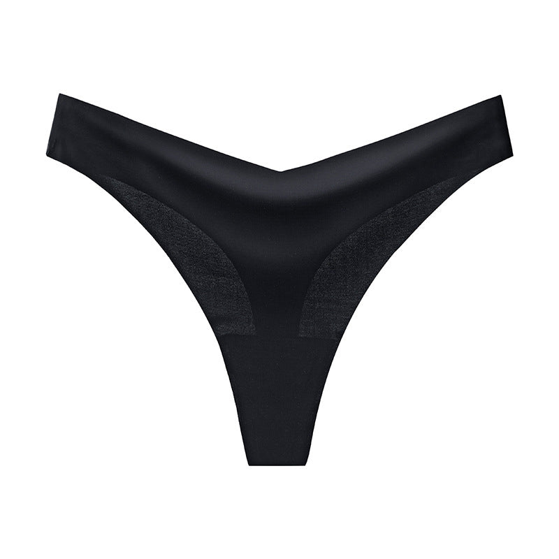 Stringi bezszwowe z obniżonym stanem do codziennego noszenia Tiffie Czarny