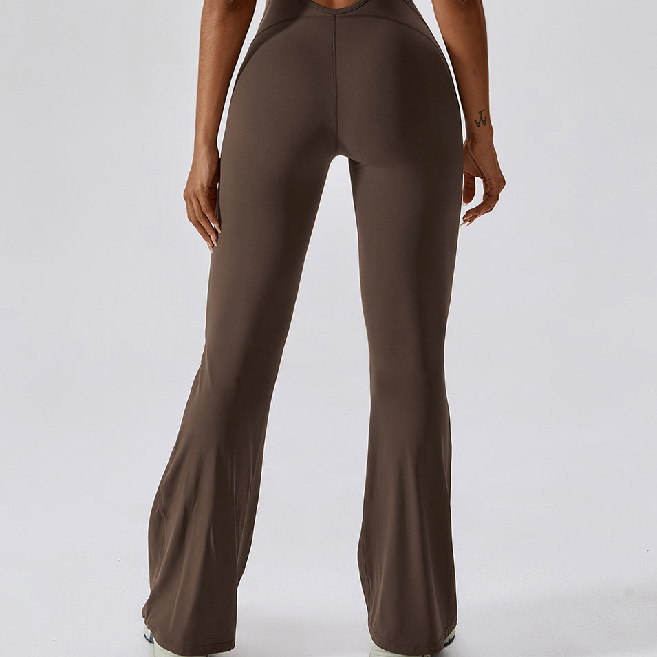 Strój do jogi z odkrytymi plecami elastyczny materiał do ćwiczeń Henny