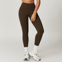 Legginsy treningowe z wysokim stanem do ćwiczeń Diega Kawowy