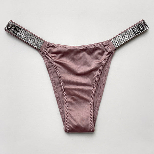 Figi z szerokim paskiem elastycznym idealne na co dzień i specjalne okazje Stamenka Beżowy