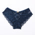 Majtki koronkowe ze strapsami eleganckie Herlaug Granatowy