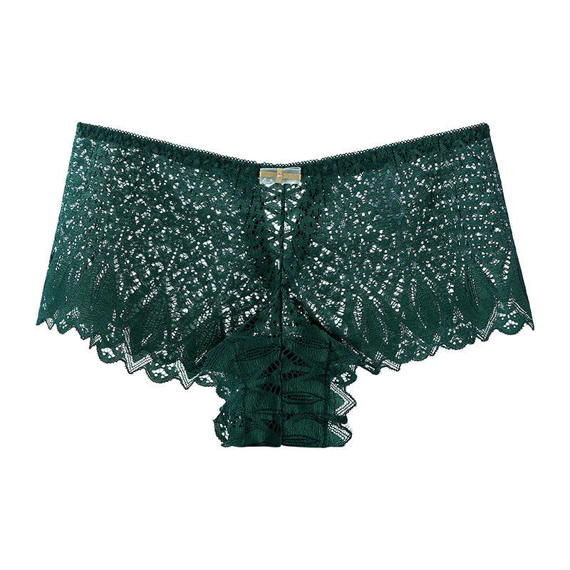 Szorty koronkowe z falbanką wszechstronne i eleganckie Sidonie Zielony