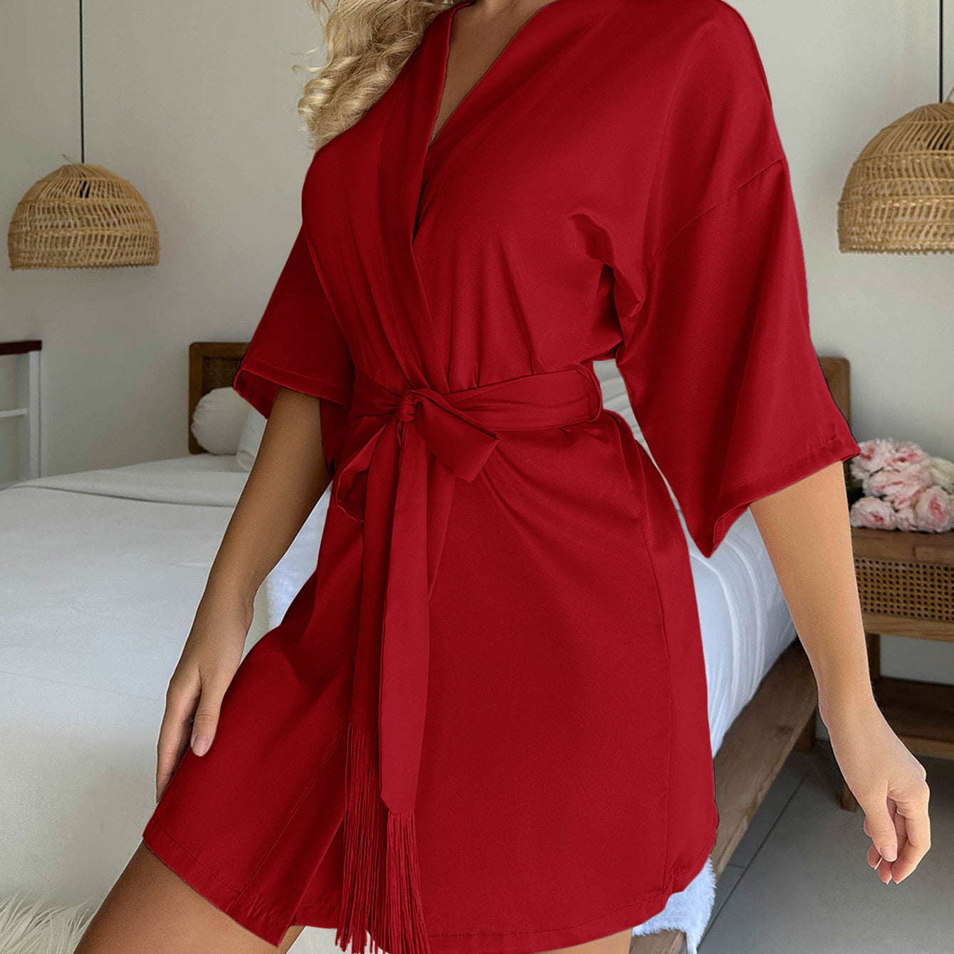 Szlafrok damski z paskiem do relaksu w domu Hinrika