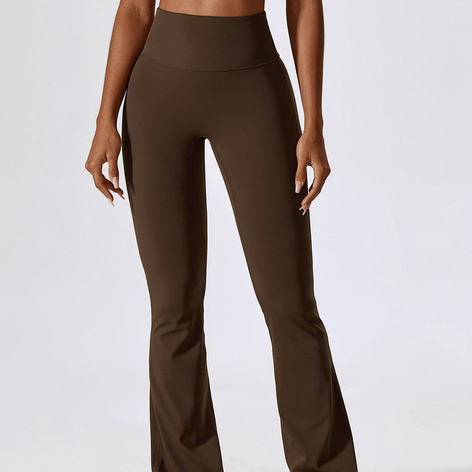 Spodnie treningowe z elastycznego materiału z wysokim stanem Oksun