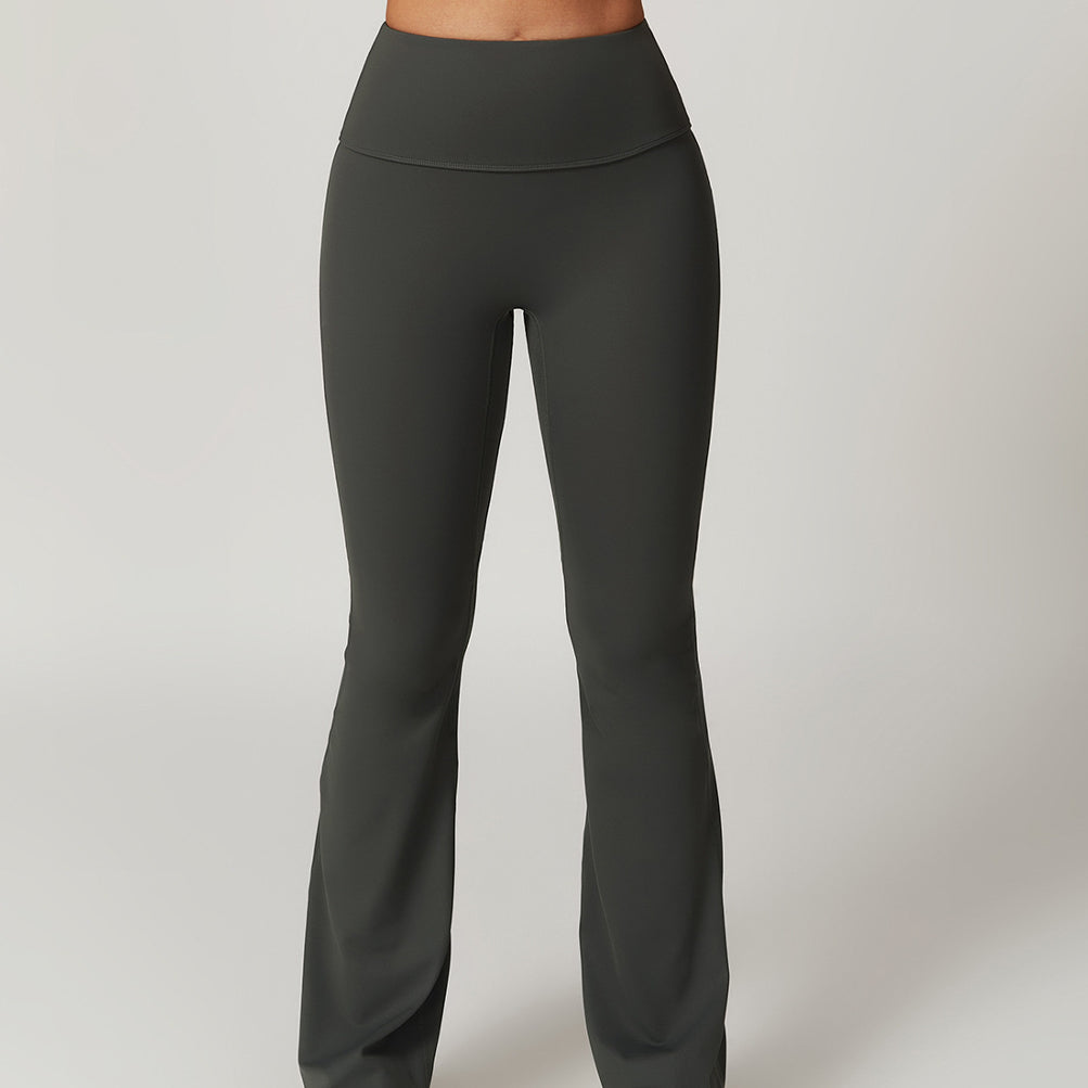 Spodnie treningowe z elastycznego materiału z wysokim stanem Oksun