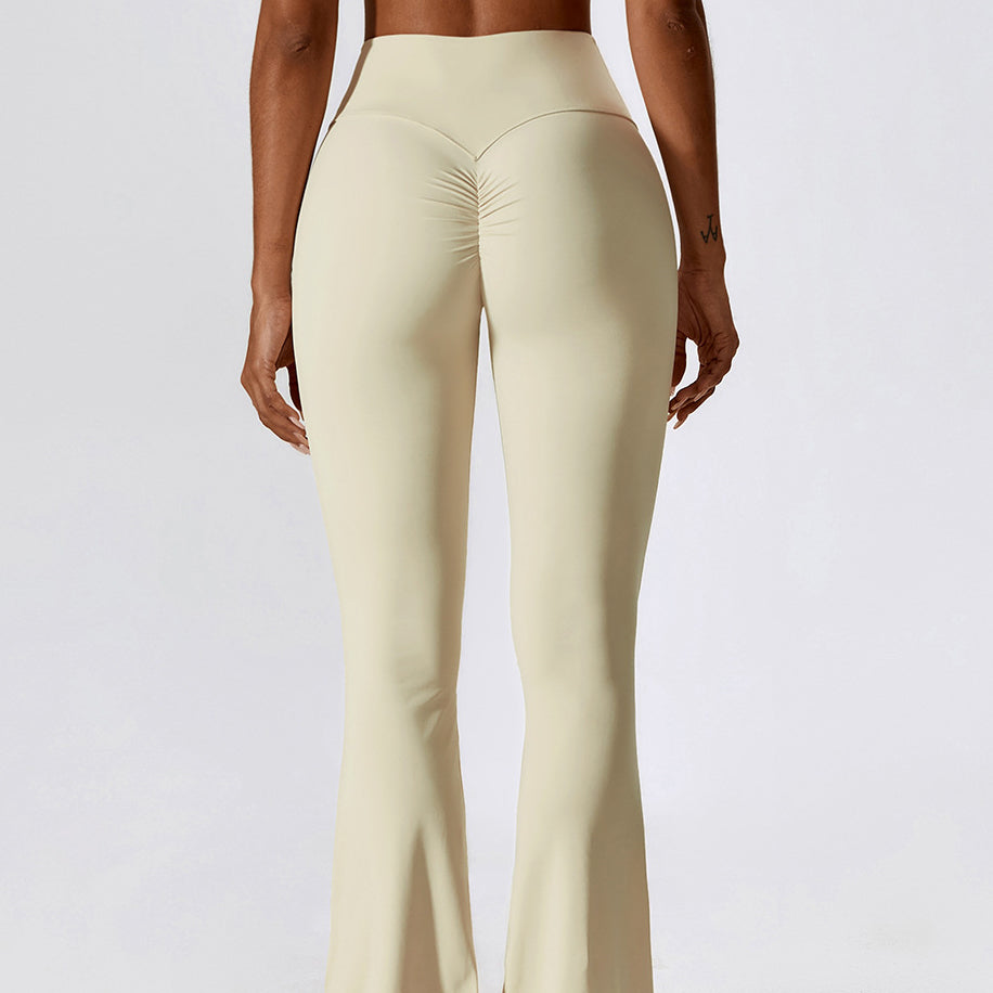 Spodnie treningowe z elastycznego materiału z wysokim stanem Oksun