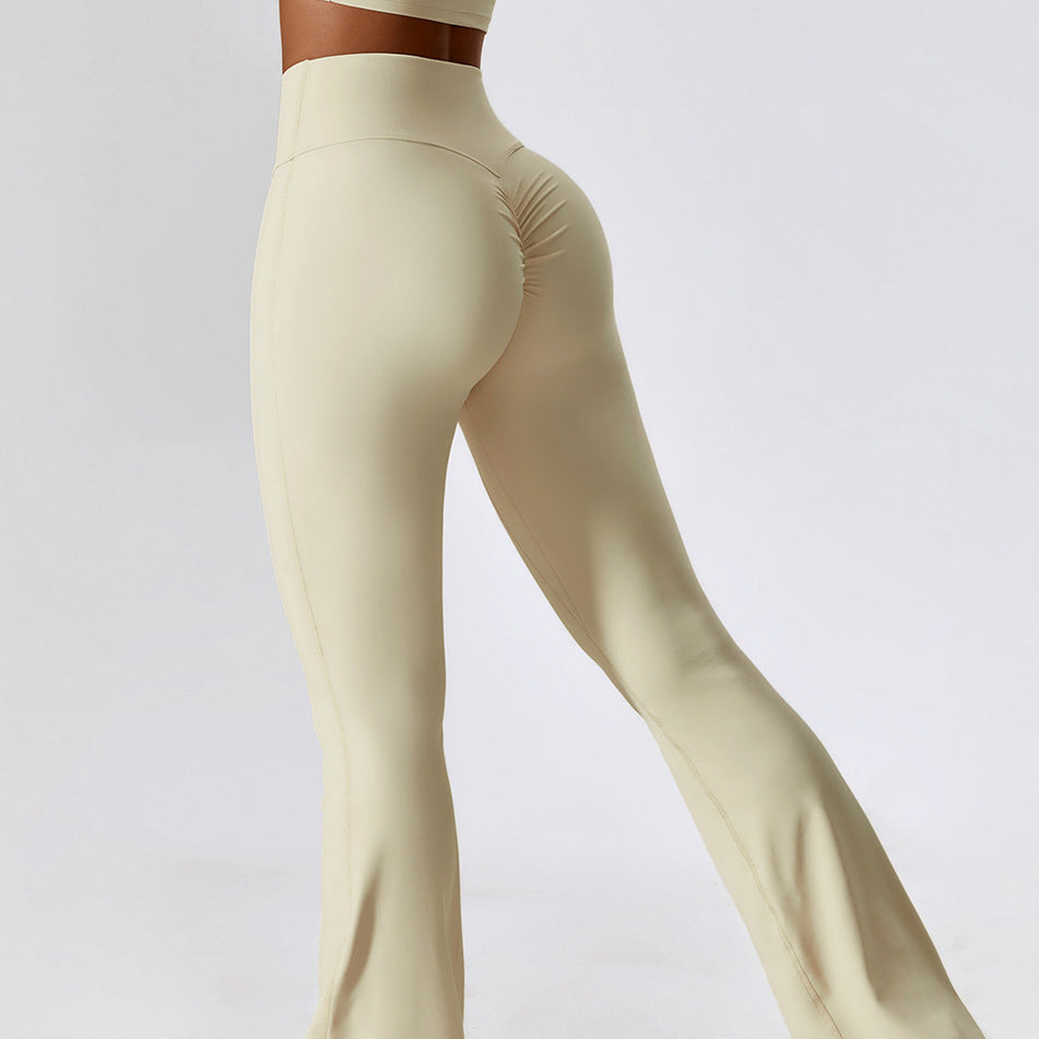 Spodnie treningowe z elastycznego materiału z wysokim stanem Oksun