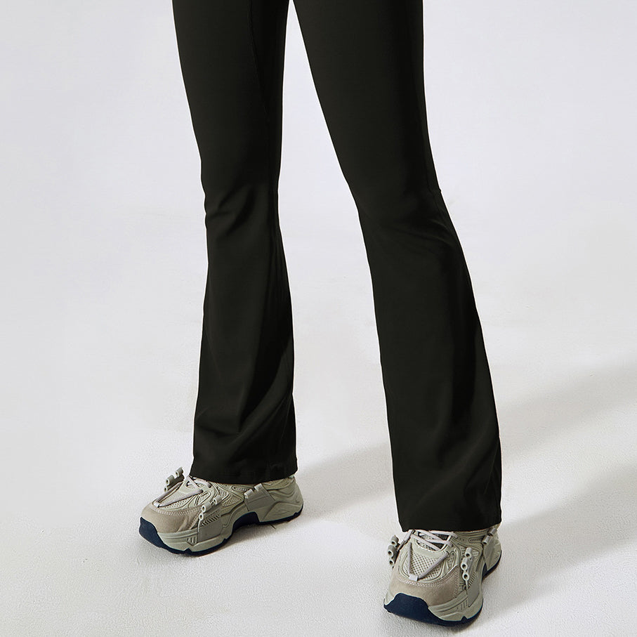 Spodnie treningowe z elastycznego materiału z wysokim stanem Oksun