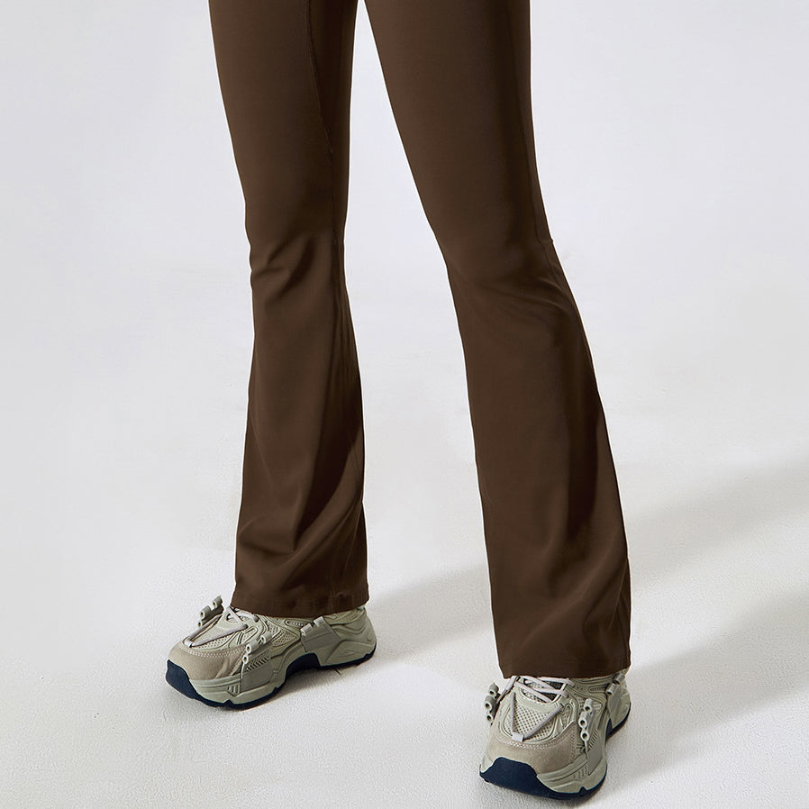 Spodnie treningowe z elastycznego materiału z wysokim stanem Oksun