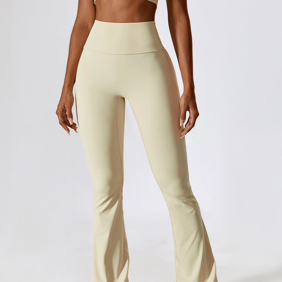 Spodnie treningowe z elastycznego materiału z wysokim stanem Oksun