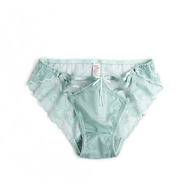 Figi z paseczkami z gładkiej tkaniny na co dzień Manlia Zielony L