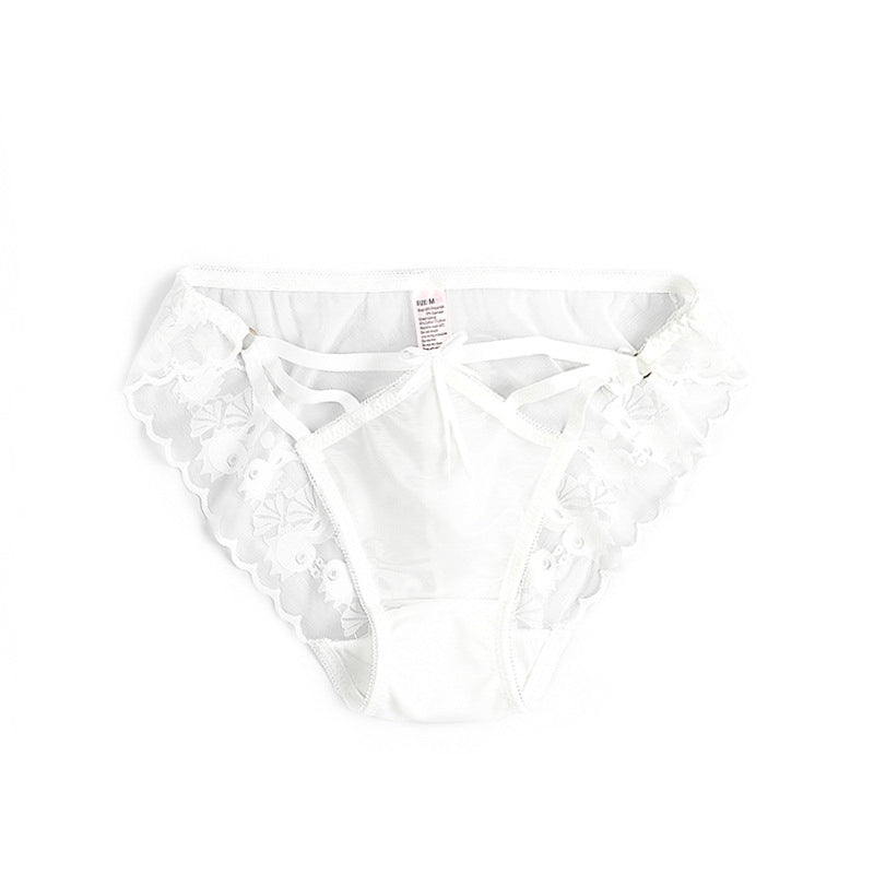 Figi z paseczkami z gładkiej tkaniny na co dzień Manlia Biały