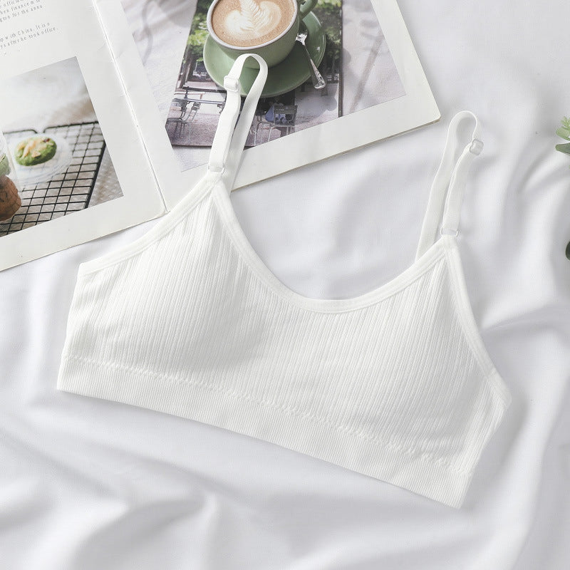 Braletka miękka z delikatnymi ramiączkami Robinia Biały FREESIZE