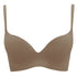 Biustonosz push-up z pianki z elastycznymi ramiączkami Emmaline Kawowy