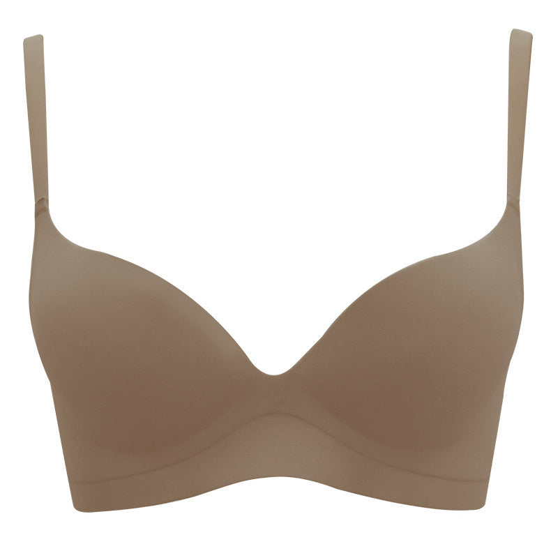 Biustonosz push-up z pianki z elastycznymi ramiączkami Emmaline Kawowy