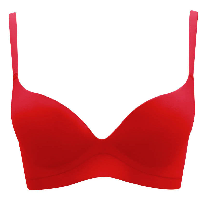 Biustonosz push-up z pianki z elastycznymi ramiączkami Emmaline Czerwony