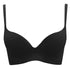 Biustonosz push-up z pianki z elastycznymi ramiączkami Emmaline Czarny