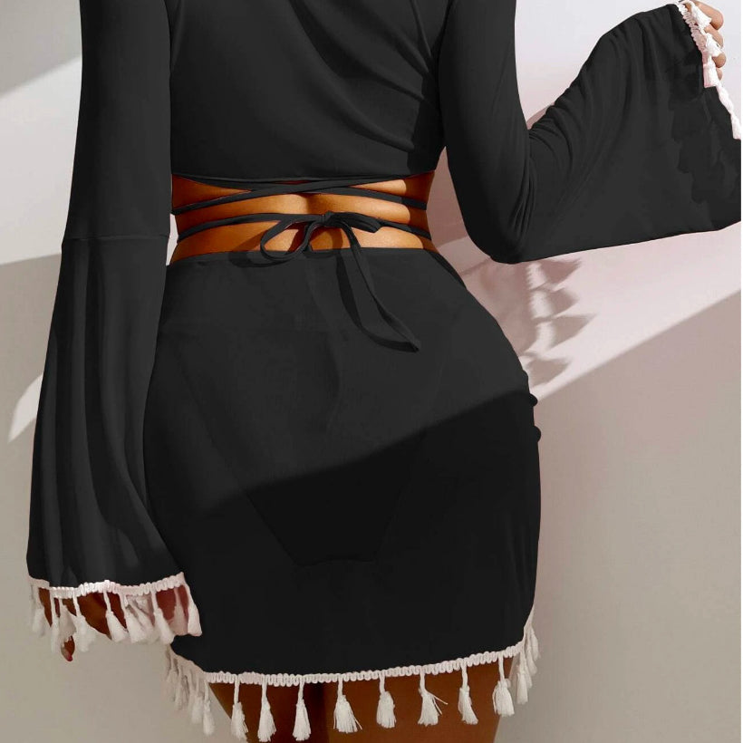 Komplet bikini z pareo i wielofunkcyjnym topem na plażę Maili