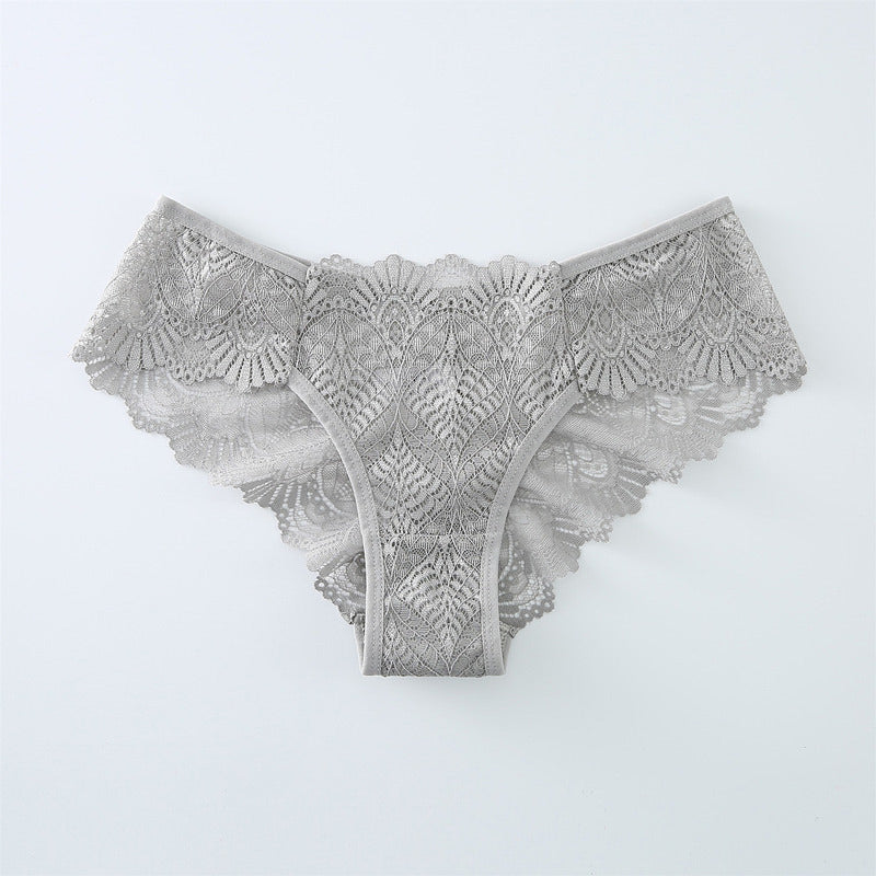 Figi bezszwowe z koronką na co dzień i specjalne okazje Levana Szary