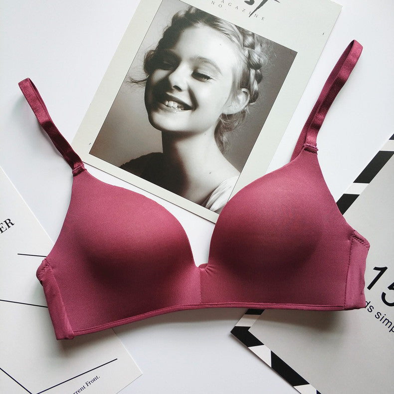 Biustonosz piankowy bez fiszbin z regulowanymi ramiączkami na co dzień Hattie Bordowy